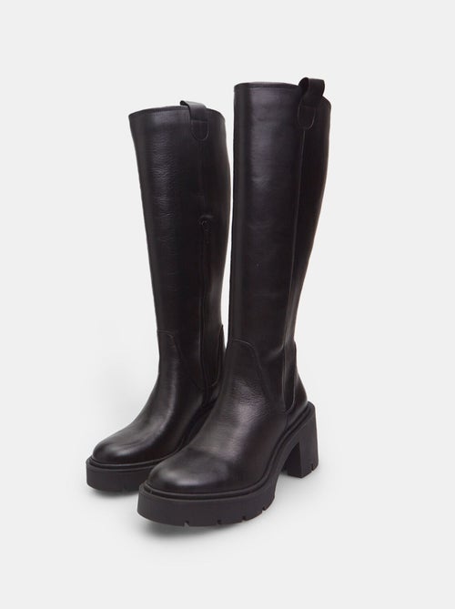 Bottes en cuir avec semelle crantée BATA - Kiabi