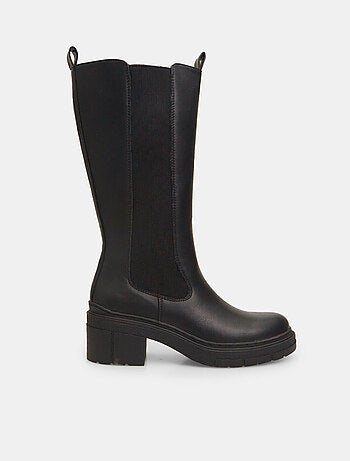 Bottes en cuir avec talon bas BATA