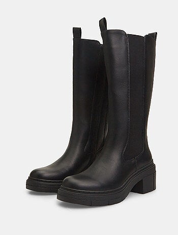 Bottes en cuir avec talon bas BATA