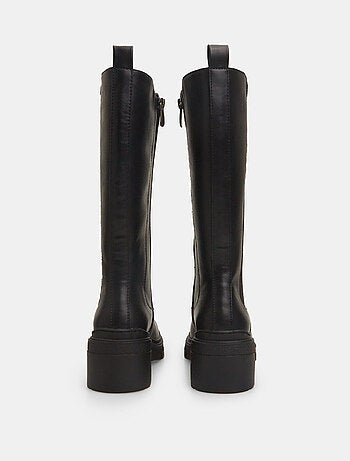 Bottes en cuir avec talon bas BATA