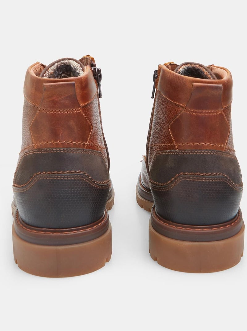 Bottes en cuir  BATA Marron - Kiabi