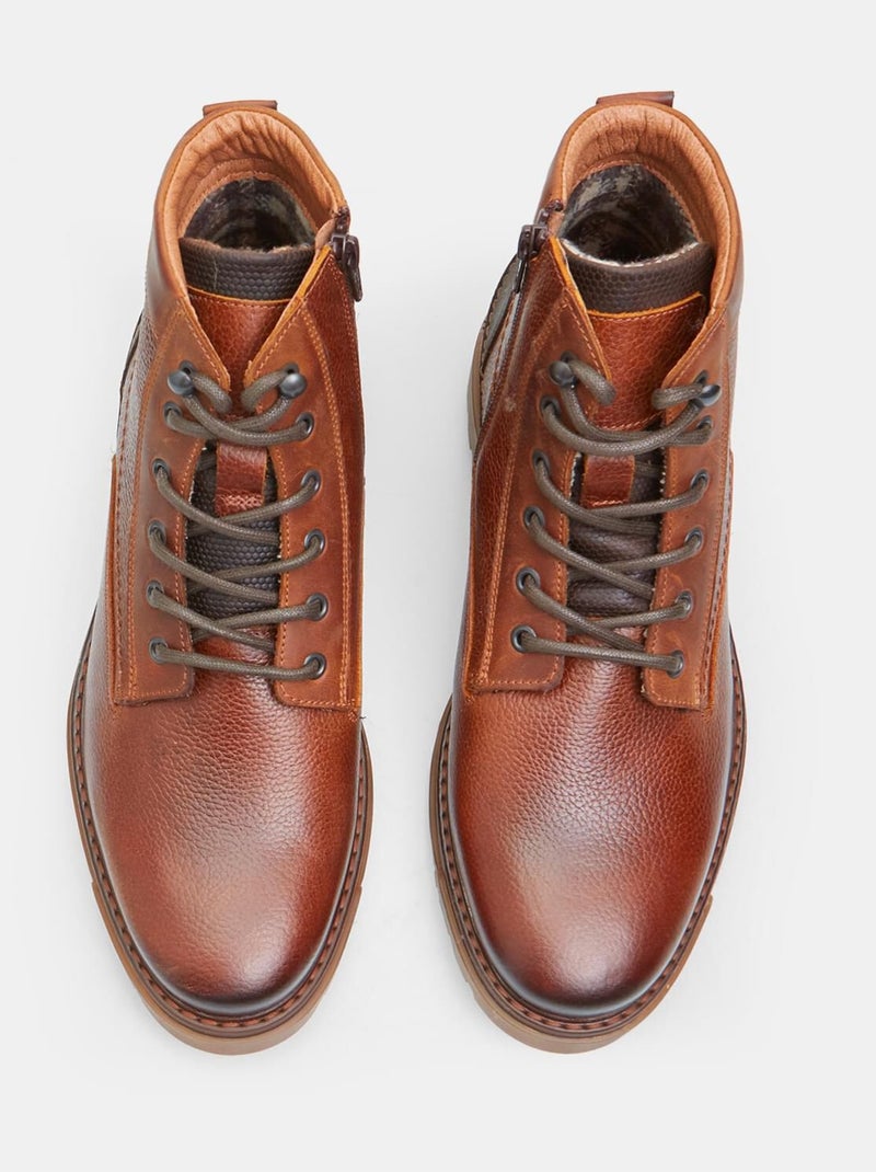 Bottes en cuir  BATA Marron - Kiabi
