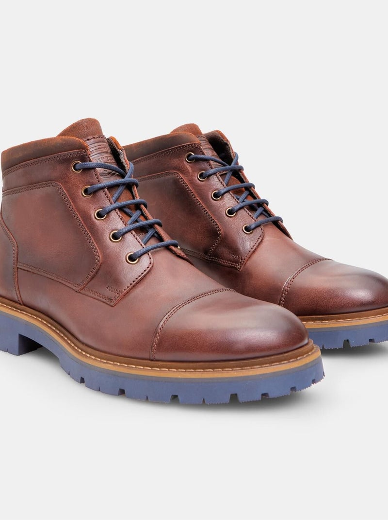 Bottes en cuir BATA Marron - Kiabi