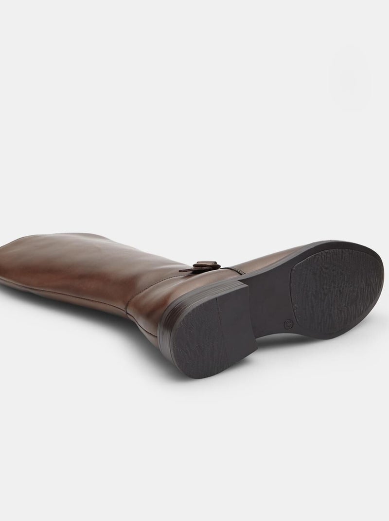 Bottes en cuir BATA Marron - Kiabi