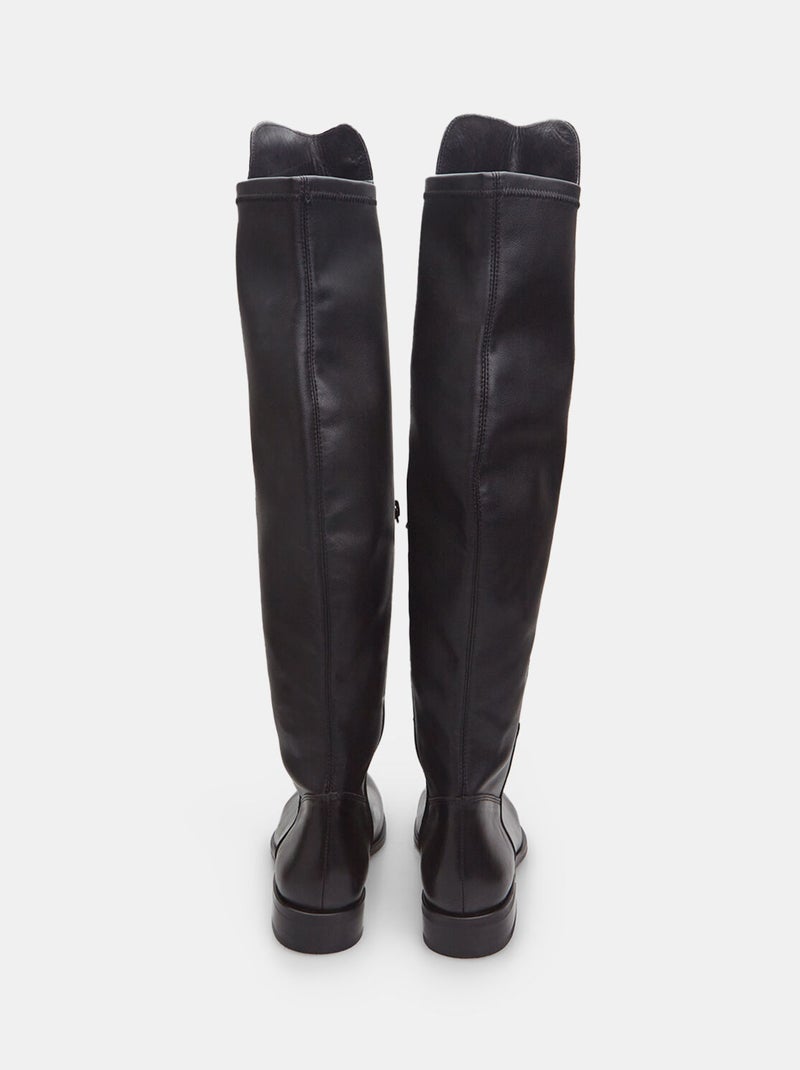 Bottes en cuir BATA Noir - Kiabi