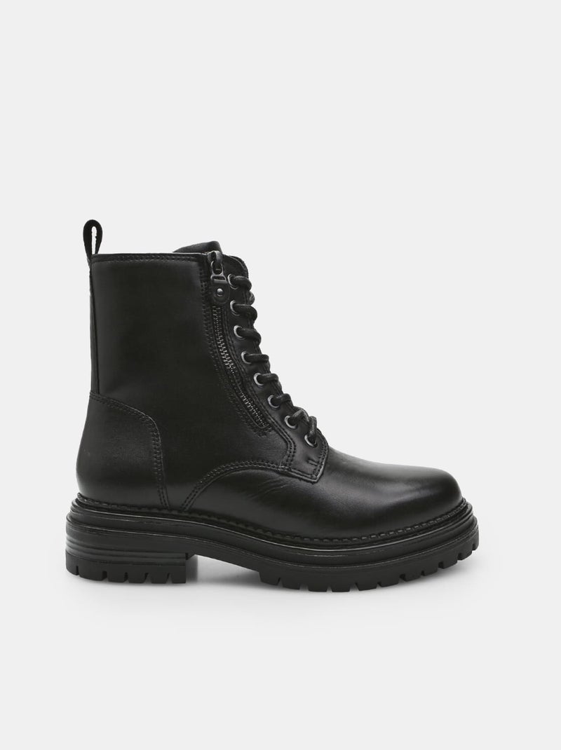 Bottes en cuir 'BATA' Noir - Kiabi