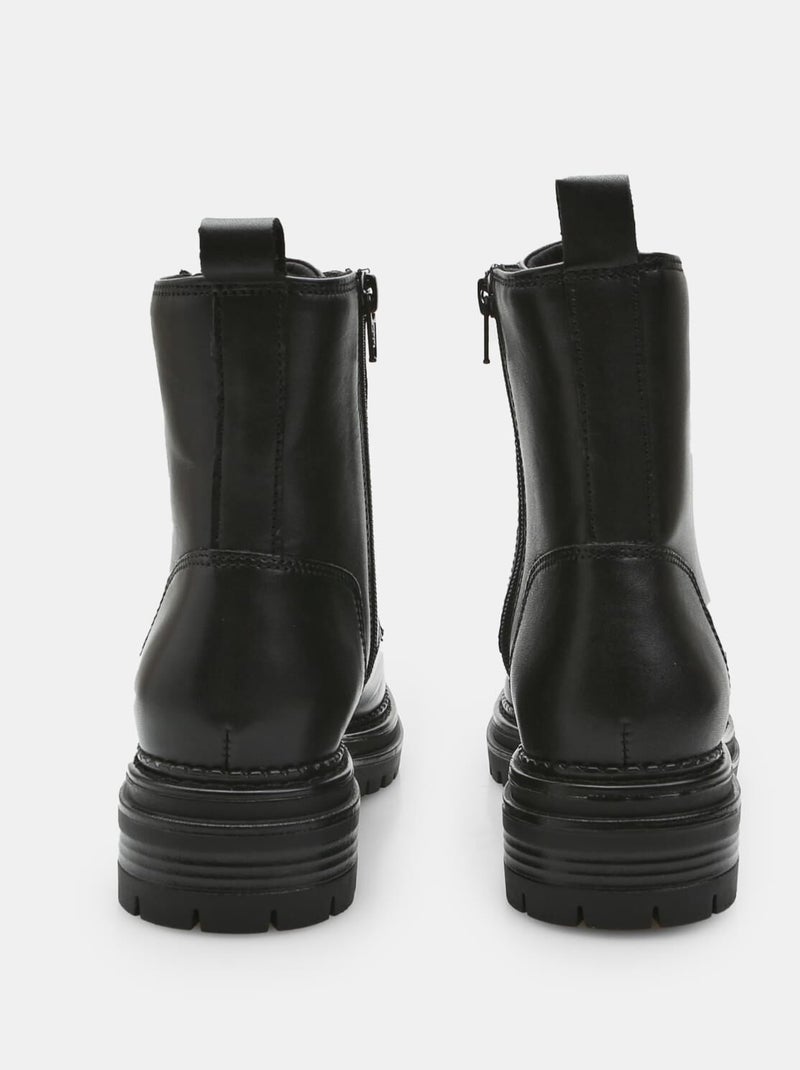 Bottes en cuir 'BATA' Noir - Kiabi