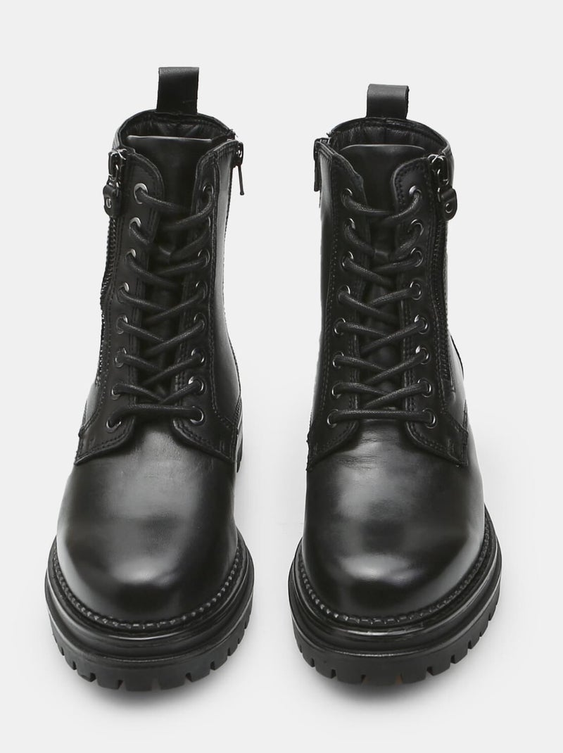 Bottes en cuir 'BATA' Noir - Kiabi