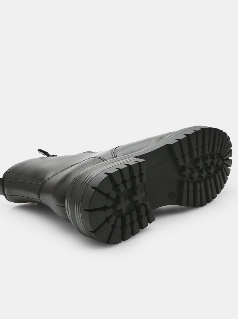 Bottes en cuir 'BATA' Noir - Kiabi