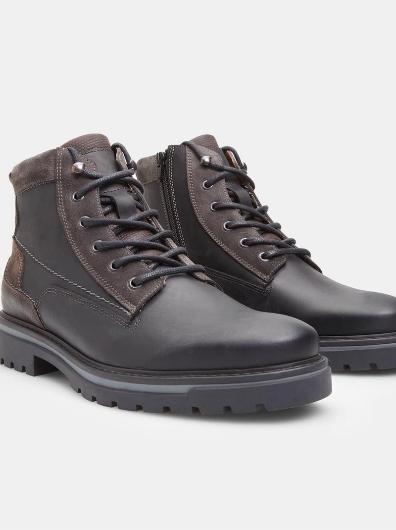 Bottes en cuir  BATA Noir - Kiabi