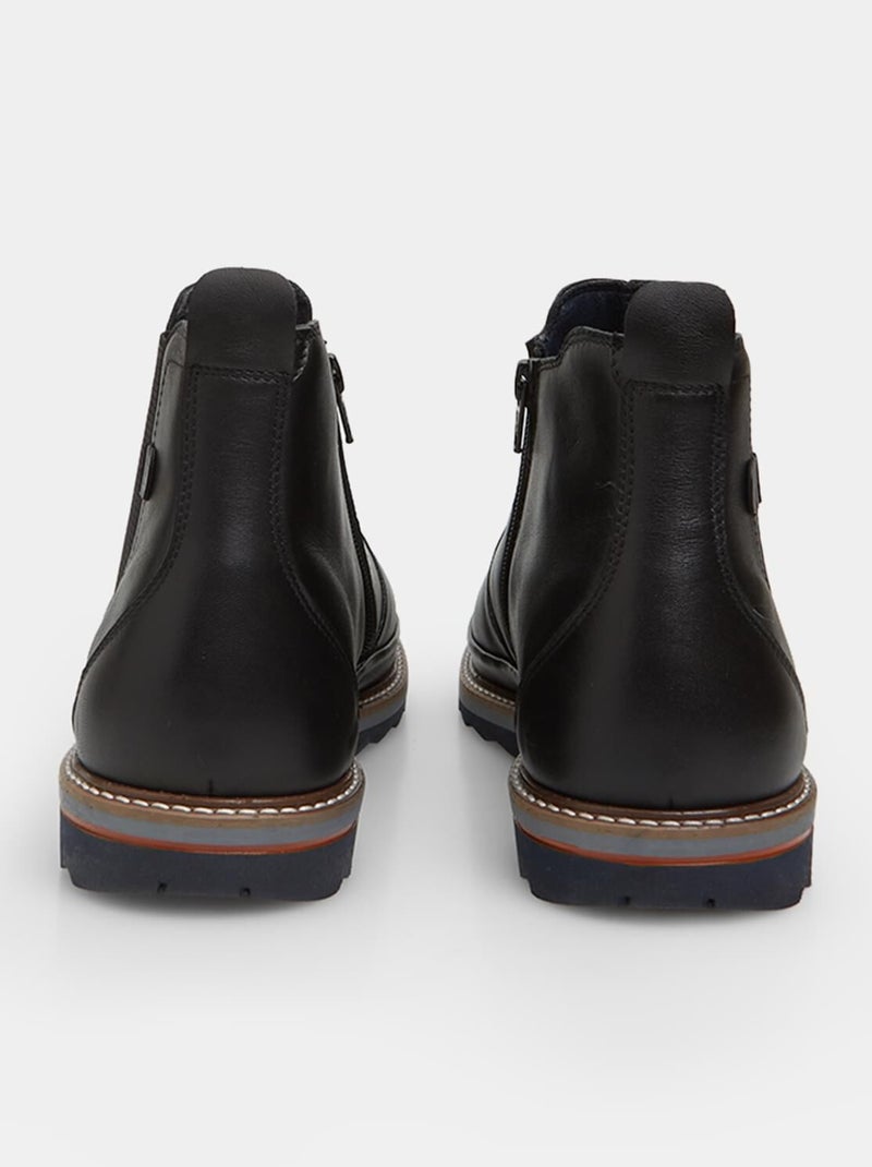 Bottes en cuir  BATA Noir - Kiabi