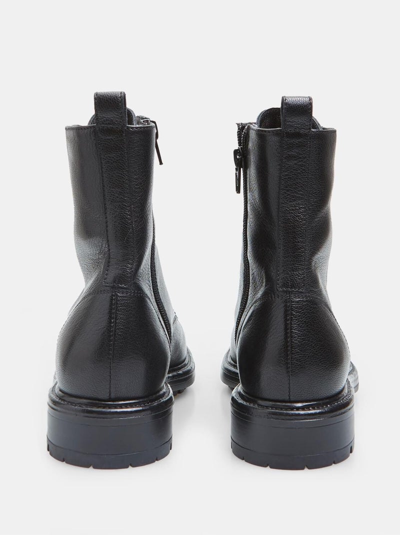 Bottes en Cuir  BATA Noir - Kiabi