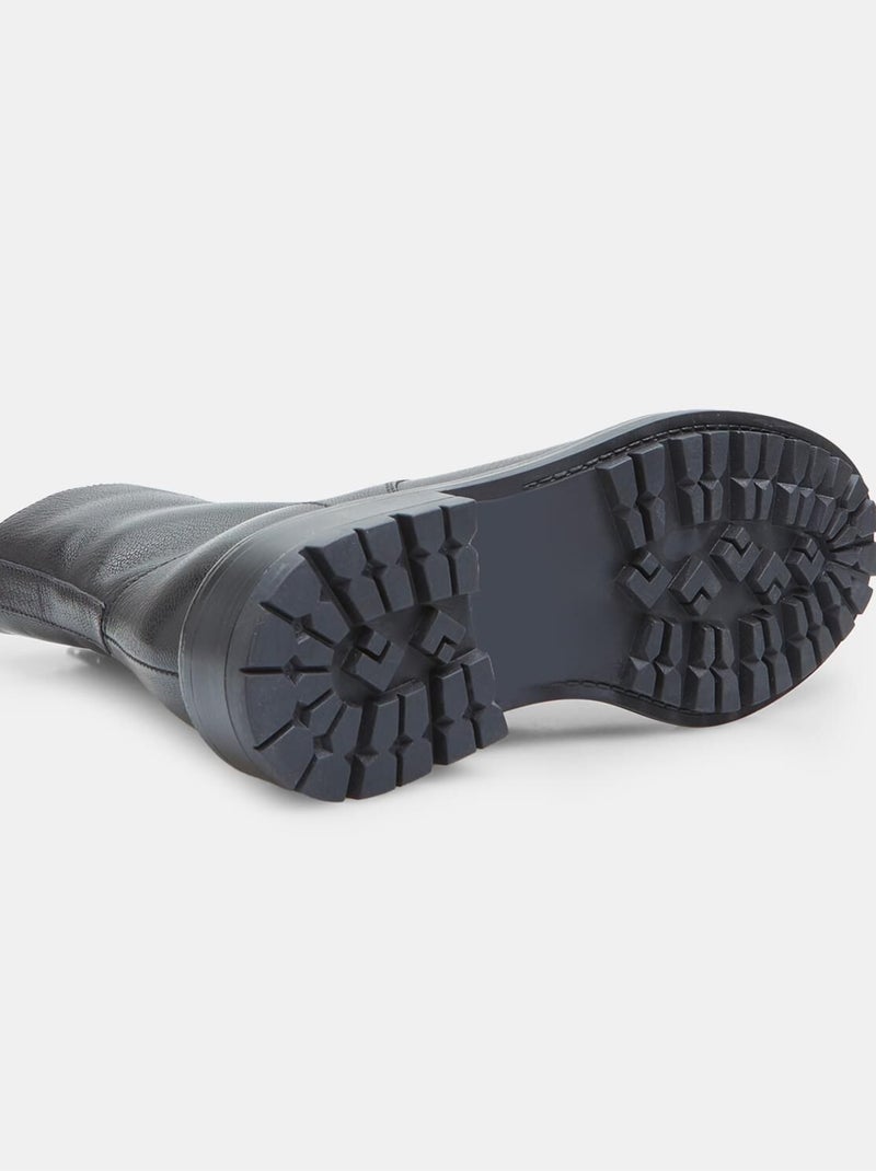 Bottes en Cuir  BATA Noir - Kiabi