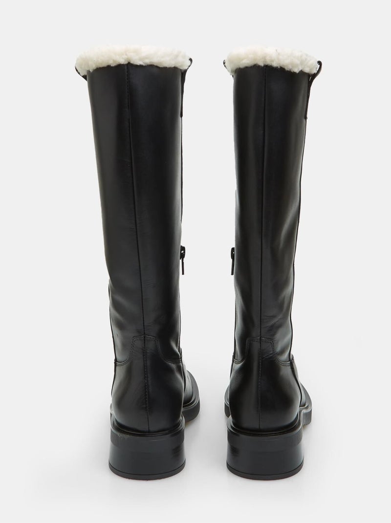 Bottes en cuir confortables BATA Noir - Kiabi