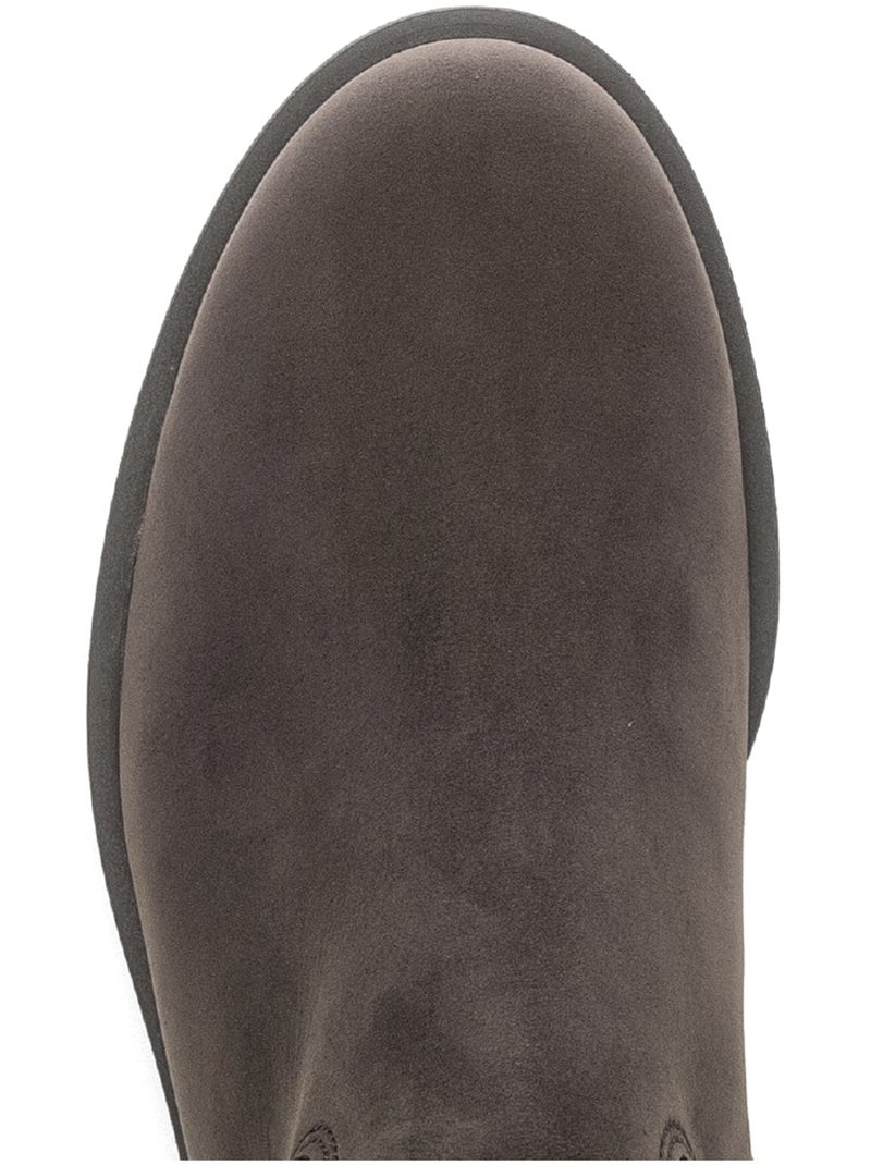 Bottes  en cuir Gris Gris - Kiabi