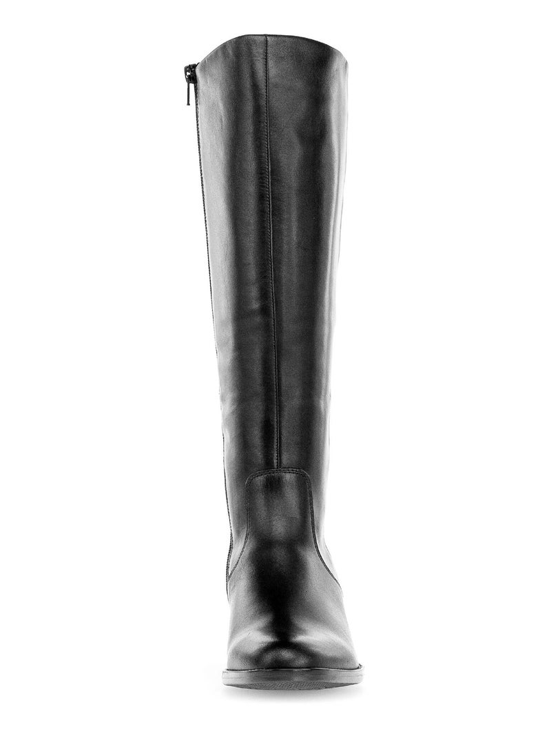 Bottes  en cuir lisse Gabor Noir Noir - Kiabi