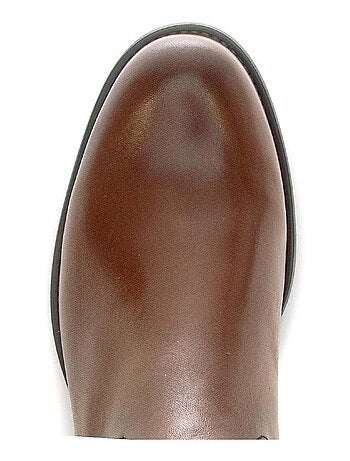 Bottes en cuir lisse