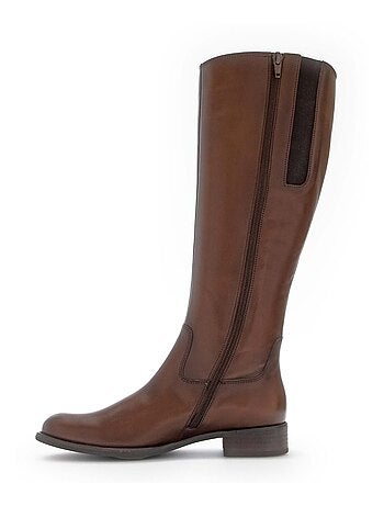 Bottes en cuir lisse