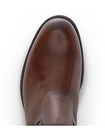 Bottes en cuir lisse