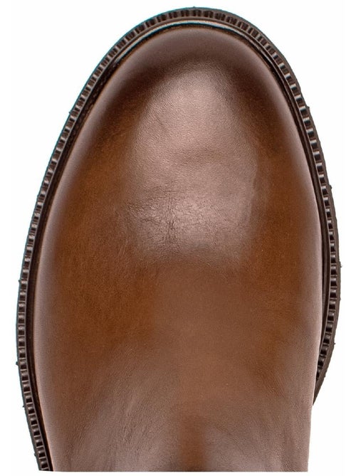 Bottes  en cuir lisse - Kiabi