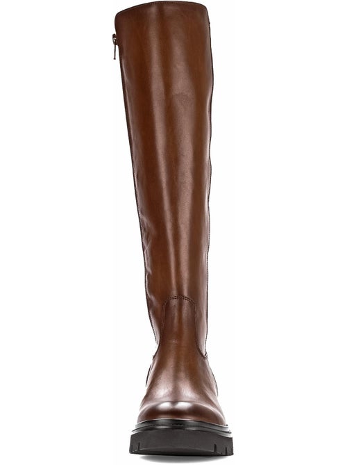 Bottes  en cuir lisse - Kiabi
