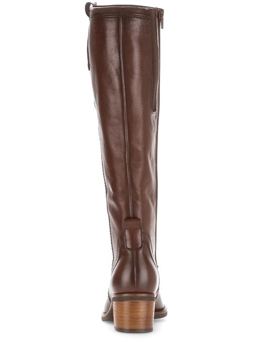 Bottes  en cuir lisse - Kiabi