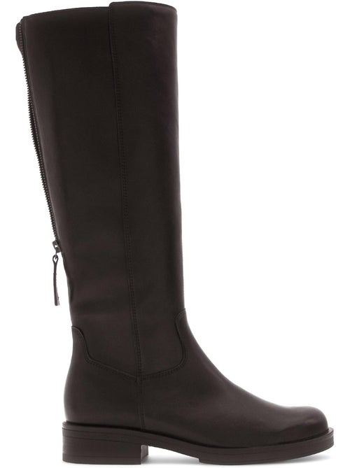 Bottes  en cuir lisse - Kiabi
