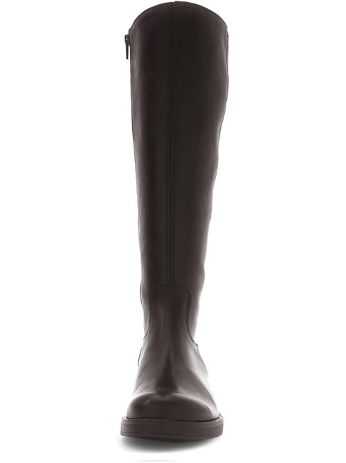 Bottes  en cuir lisse - Kiabi