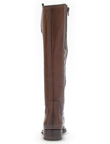 Bottes en cuir lisse