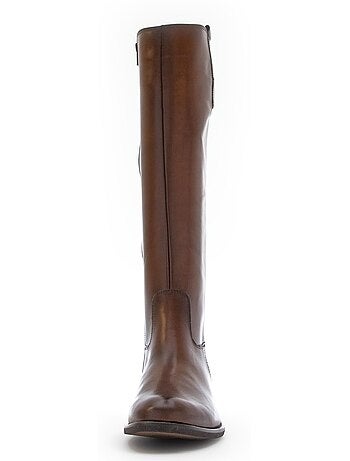 Bottes en cuir lisse