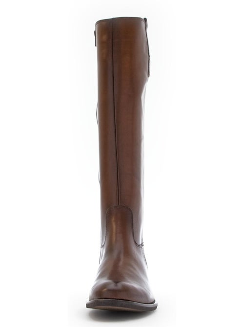 Bottes en cuir lisse - Kiabi Bottes en cuir lisse - Kiabi