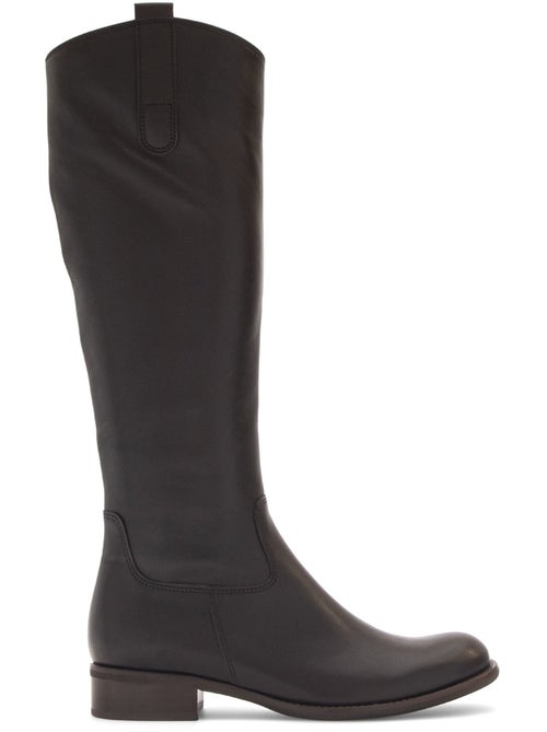 Bottes  en cuir lisse - Kiabi