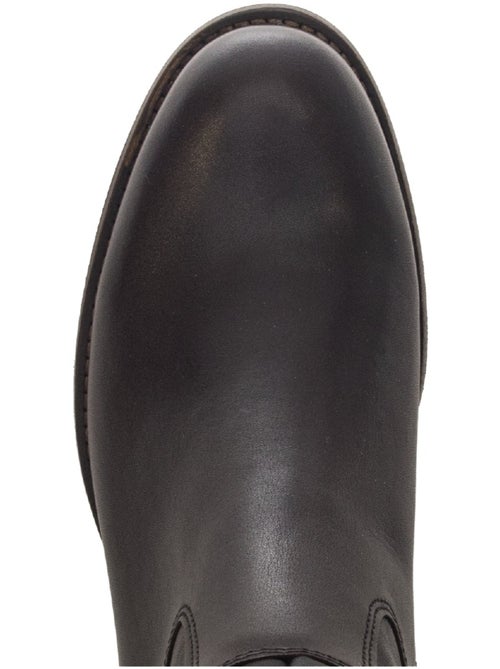 Bottes  en cuir lisse - Kiabi