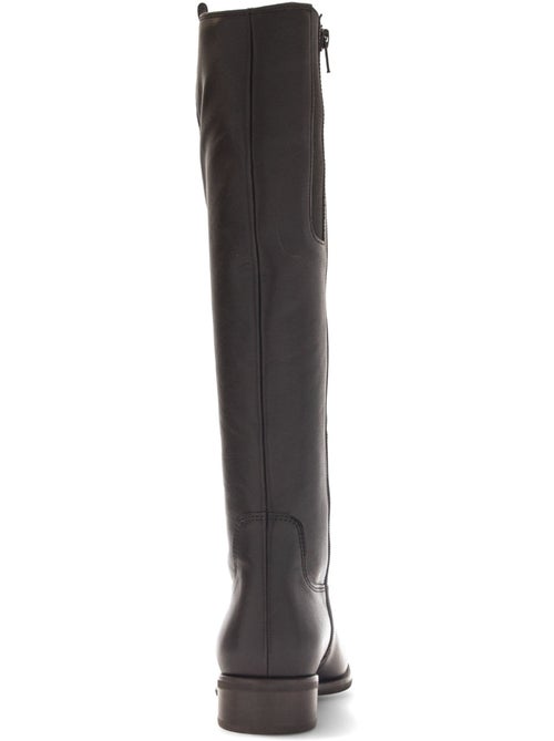 Bottes  en cuir lisse - Kiabi