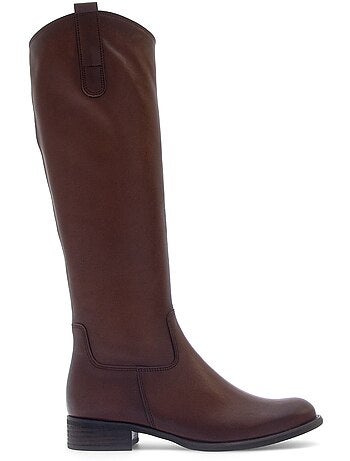 Bottes en cuir lisse