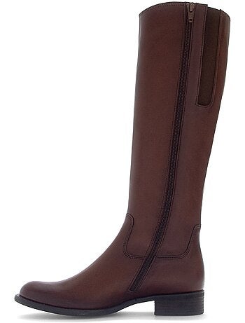 Bottes en cuir lisse