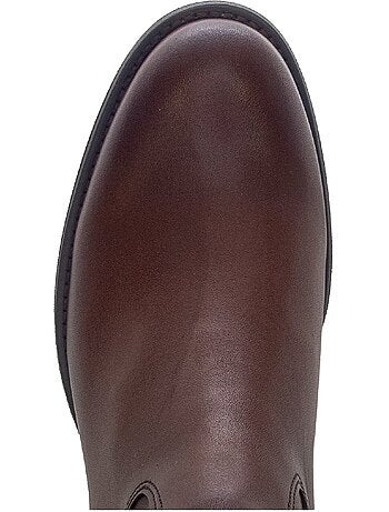 Bottes en cuir lisse