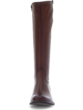 Bottes en cuir lisse