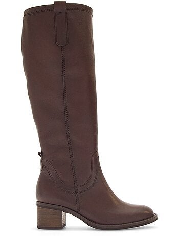 Bottes en cuir lisse