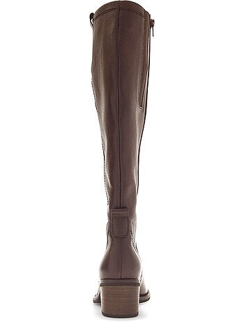 Bottes en cuir lisse