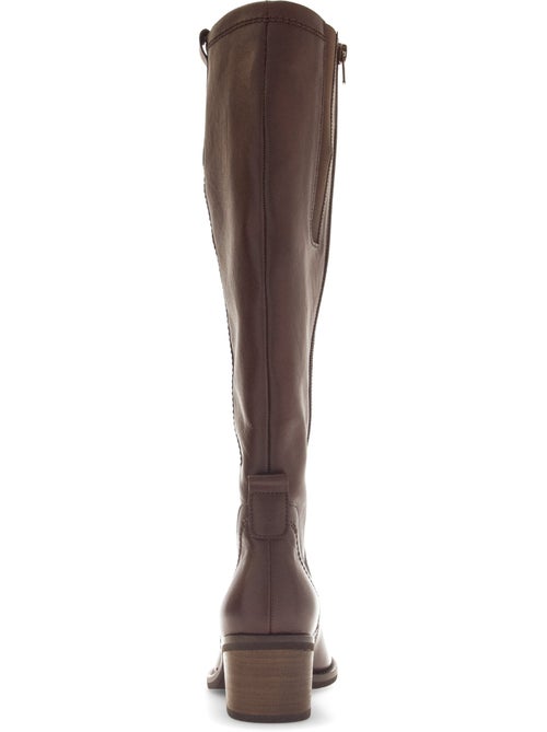 Bottes  en cuir lisse - Kiabi
