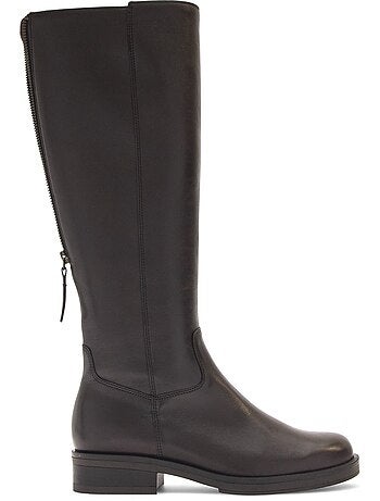 Bottes en cuir lisse