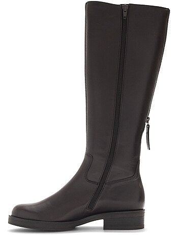 Bottes en cuir lisse