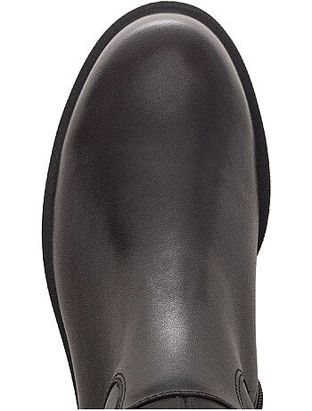 Bottes en cuir lisse