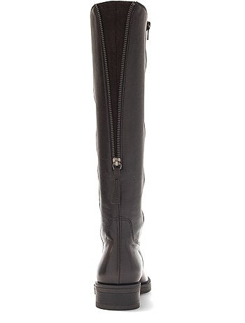 Bottes en cuir lisse