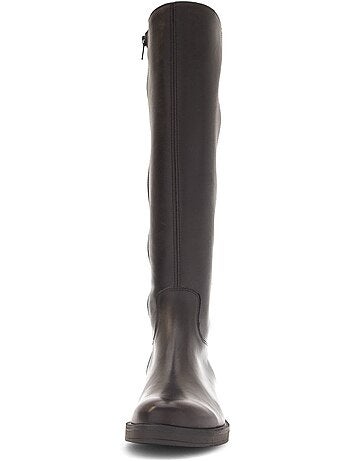 Bottes en cuir lisse