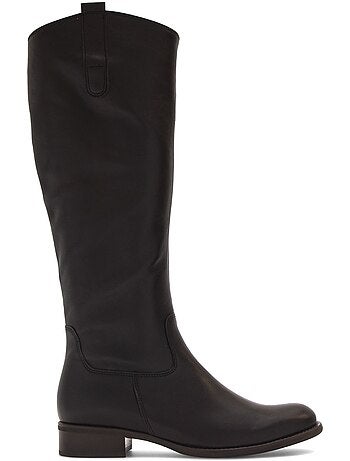 Bottes en cuir lisse