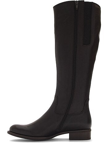 Bottes en cuir lisse