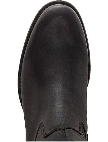 Bottes en cuir lisse