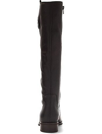 Bottes en cuir lisse